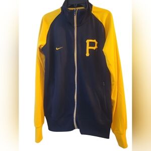 Nike Pittsburgh Pirates Raglan Performance Full Zip Jacket Size Large